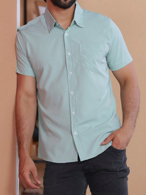 CAMISA SOCIAL COM ELASTANO SILM FIT MASCULINO COM BOLSO