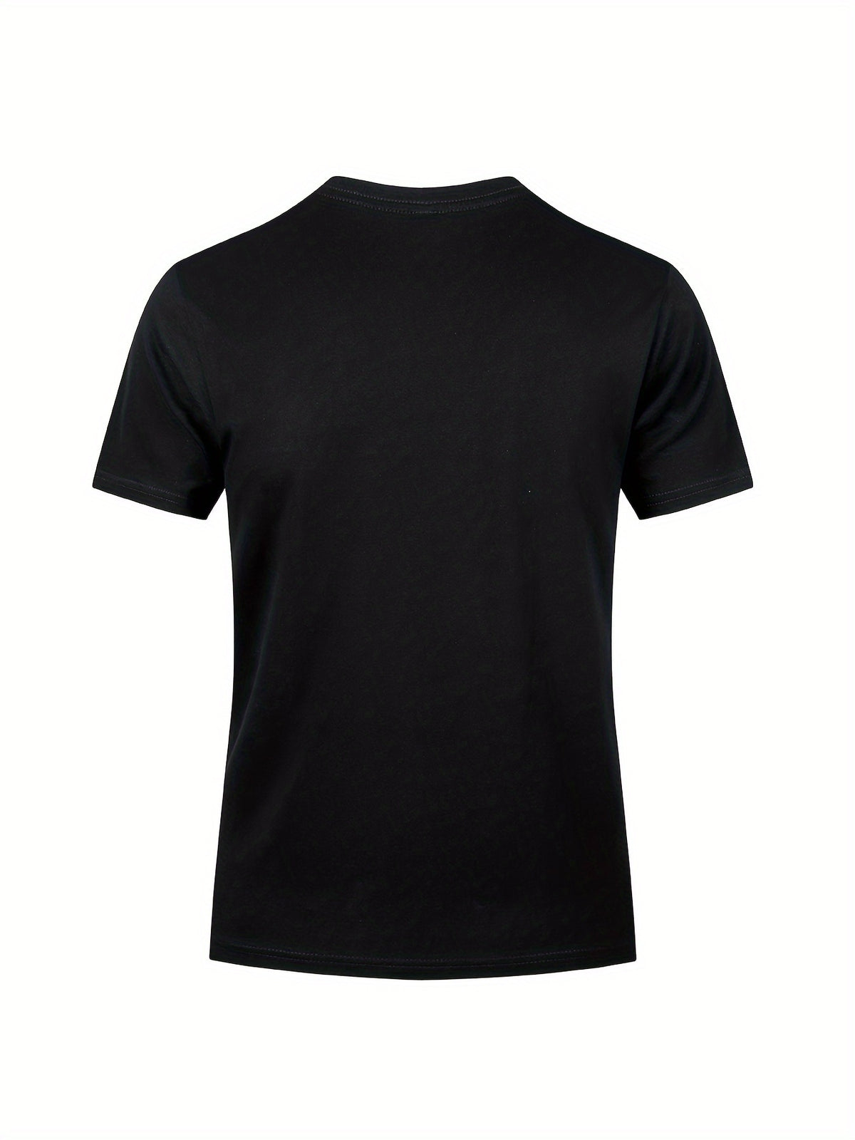 Camiseta * masculina de algodão 100% sólido, manga curta casual com gola redonda, roupas masculinas para o verão ao ar livre