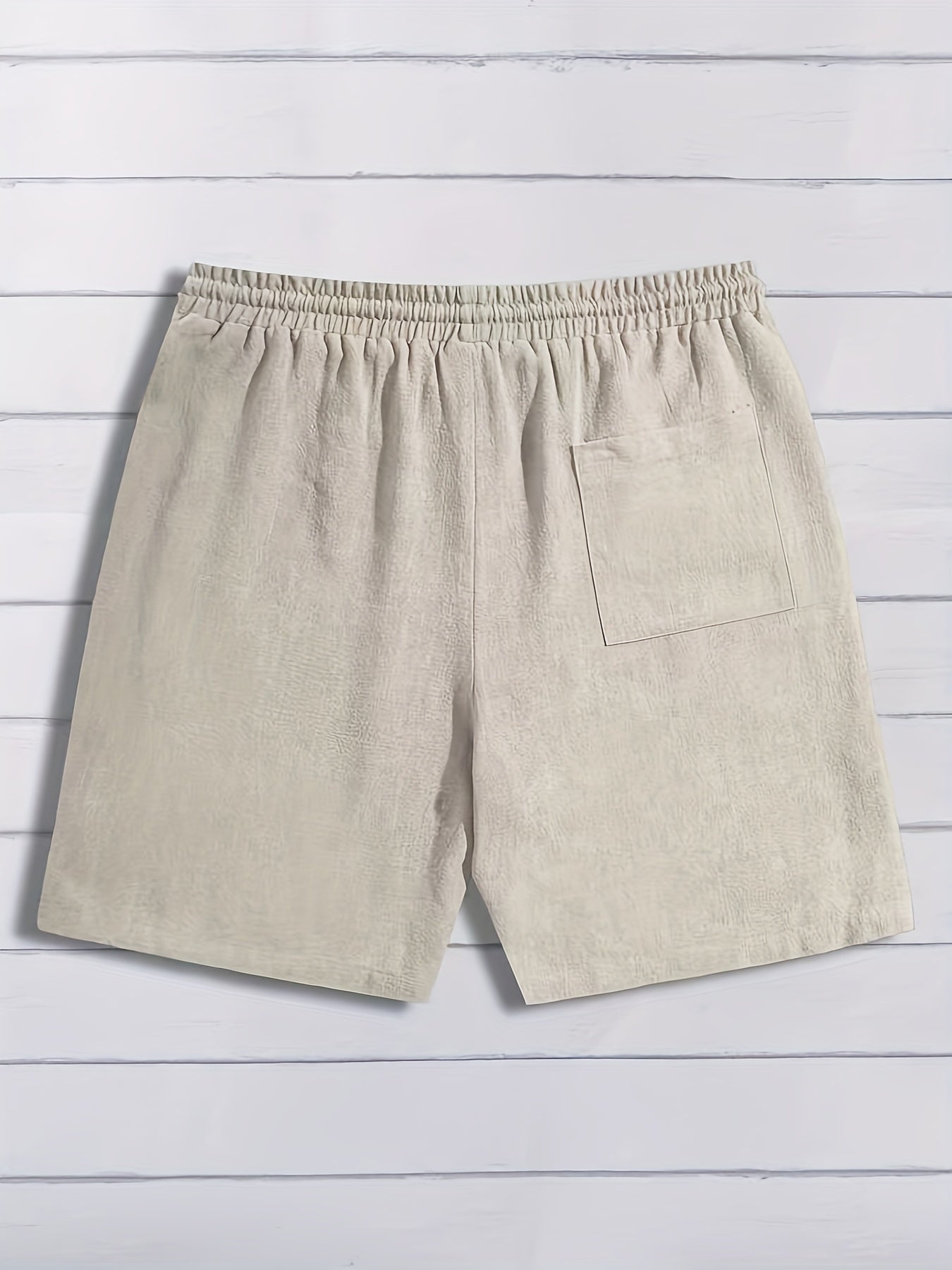 Shorts esportivos masculinos com cordão e bolsos em cor sólida, leves e confortáveis para esportes e fitness de verão