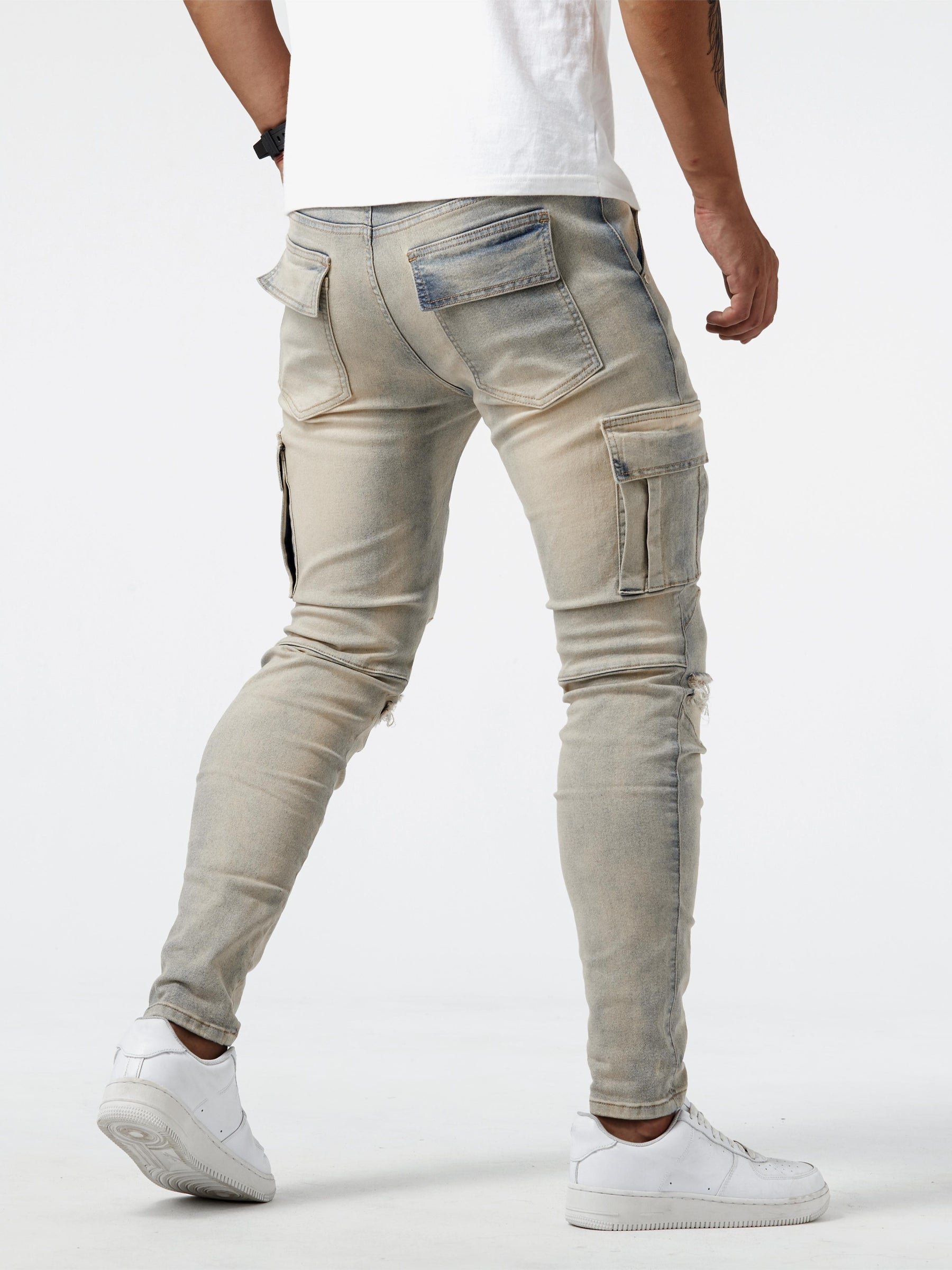 Calças * jeans cargo slim fit