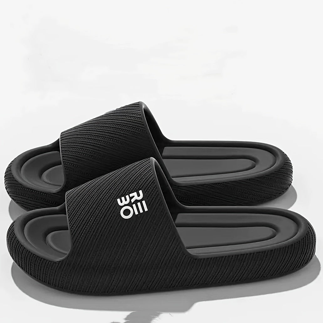 Chinelo masculino sólido de cor aberta, confortável, antiderrapante, durável e anti-odor, com solado grosso de EVA, calçado masculino