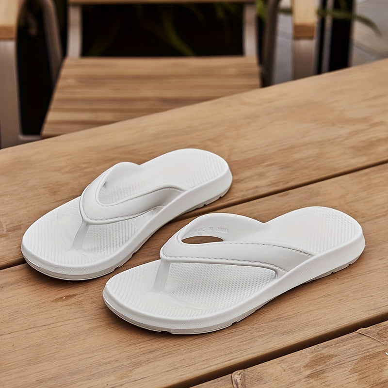 Chinelo masculino de cor sólida e leve, confortável, antiderrapante e fresco, com tecnologia anti-odor EVA, para uso ao ar livre no verão.