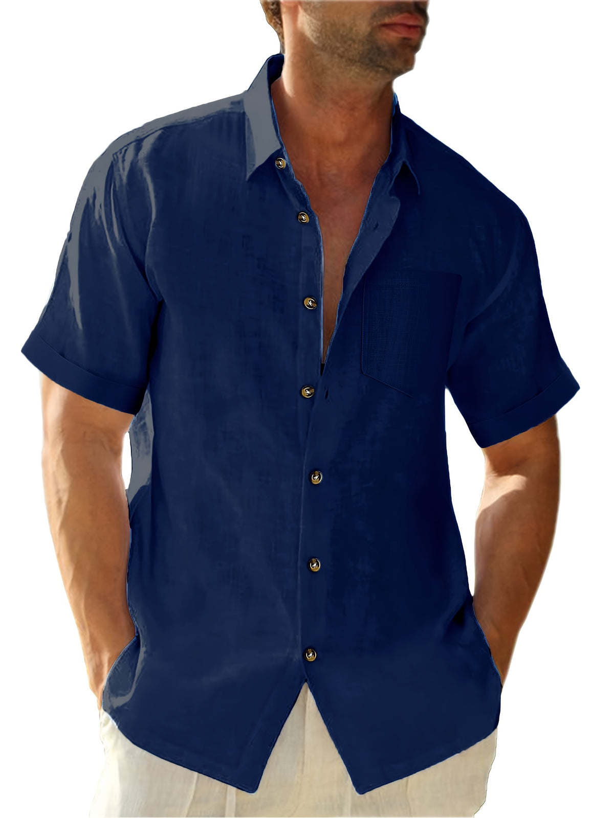 Camisa * masculina de tamanho grande, sólida, moda casual de manga curta para o verão, estilo descolado