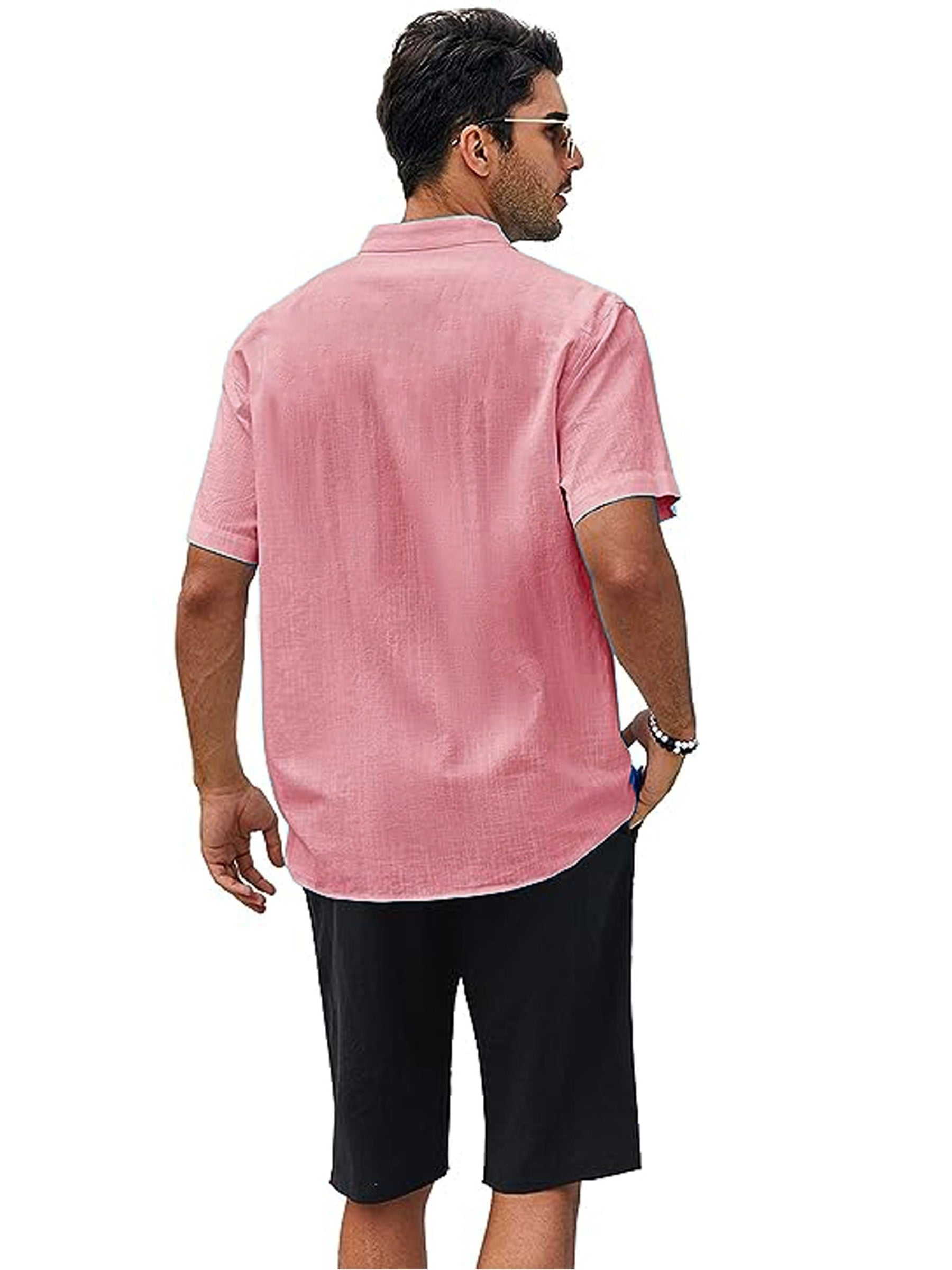 Camisa * masculina de tamanho grande, sólida, moda casual de manga curta para o verão, estilo descolado