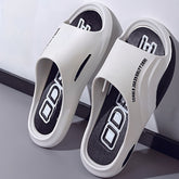 Sandálias de Moda Masculinas Slip-On - Chinelos de PVC Versáteis com Ponta Aberta para Todas as Estações, Antiderrapantes e Confortáveis