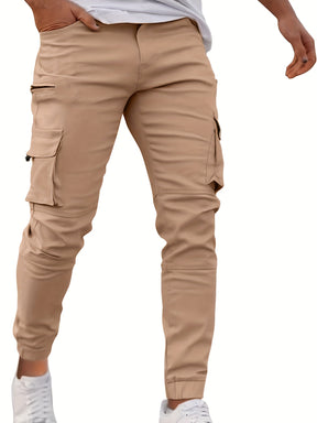 Calça cargo jogger masculina, sólida e colorida, respirável e resistente para atividades ao ar livre como presente