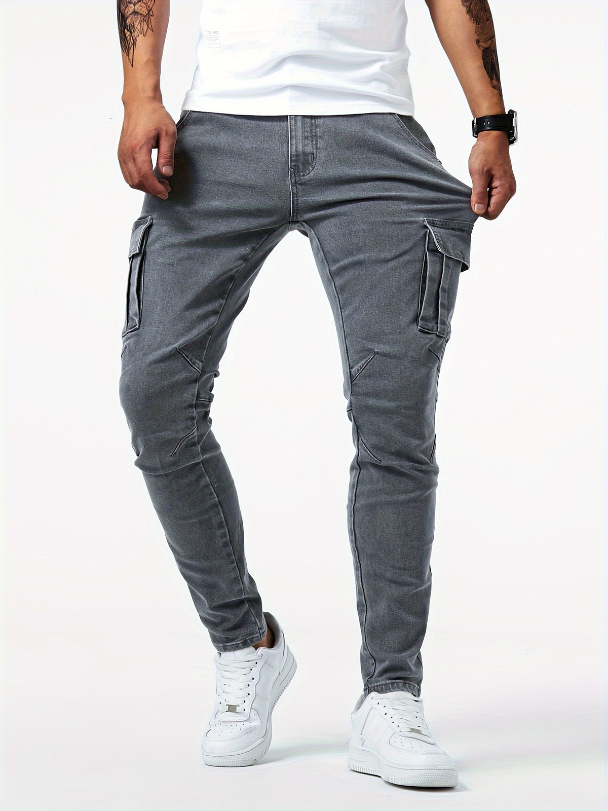 Calças * jeans cargo slim fit