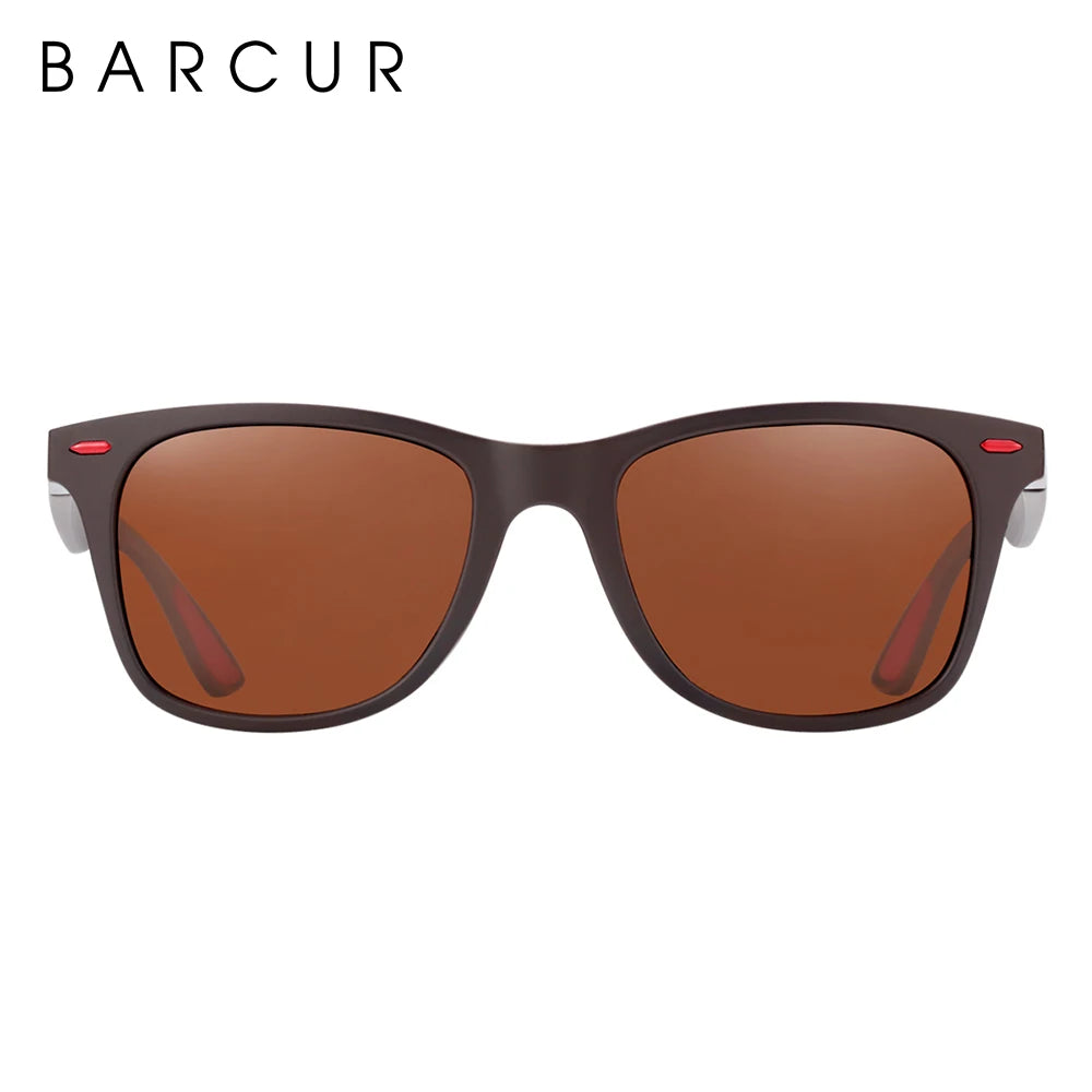 Barcur trending tr90 polarizada óculos de sol das mulheres óculos quadrados homens óculos de sol do vintage unissex goggle masculino uv400 oculos de sol