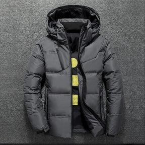 New White Duck Down Jacket Men Winter Warm Solid Color Hooded Down Coats Thick Duck Parka Male High Quality Winter Outdoor Coat