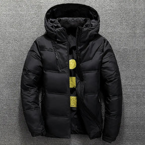 New White Duck Down Jacket Men Winter Warm Solid Color Hooded Down Coats Thick Duck Parka Male High Quality Winter Outdoor Coat