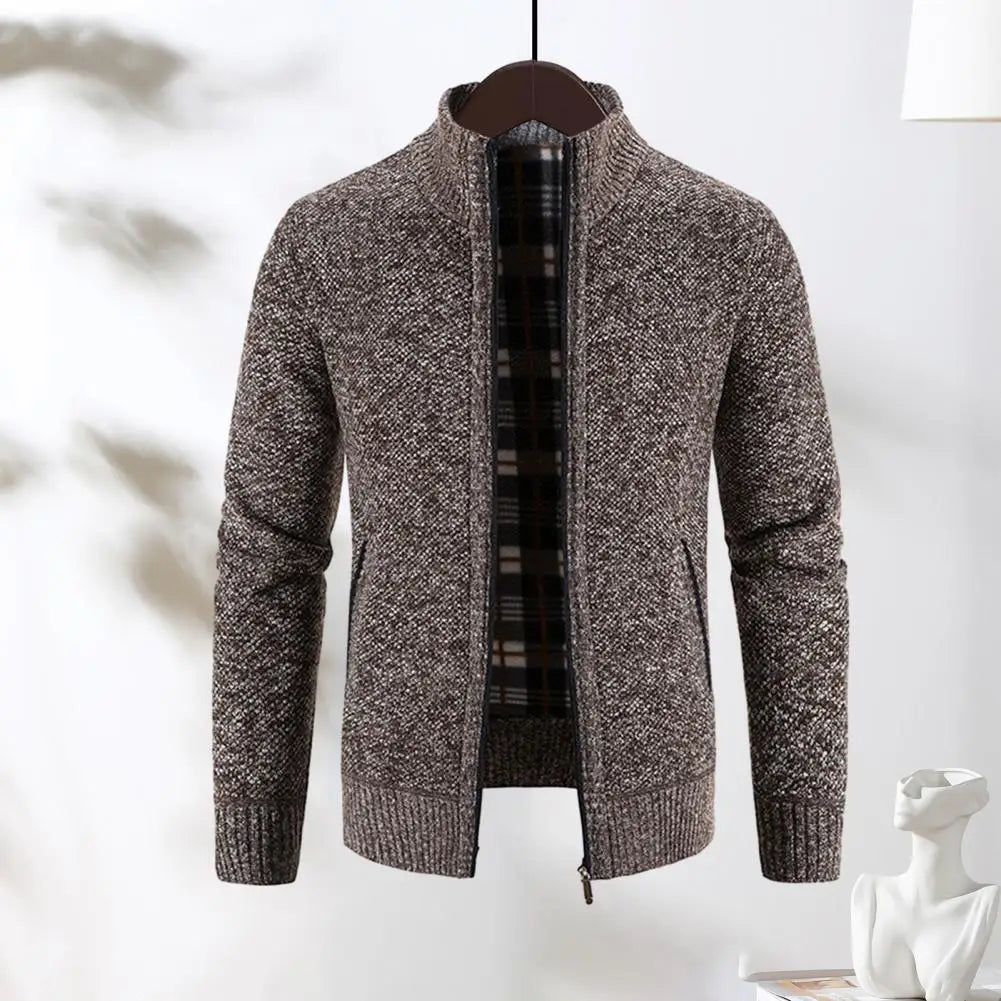 New Spring Autumn Knitted Sweater Men Fashion Slim Fit Cardigan Men Casual Sweaters Coats Solid Single Breasted Cardigan men