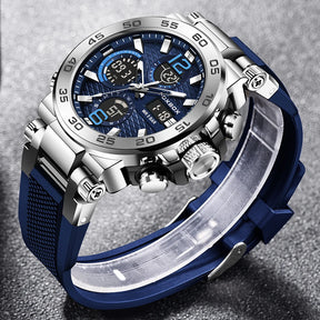 LIGE Military Watch Men Fashion Business Men's Quartz Wristwatches Casual Sport Waterproof Chronograph Relogios Masculino+BOX