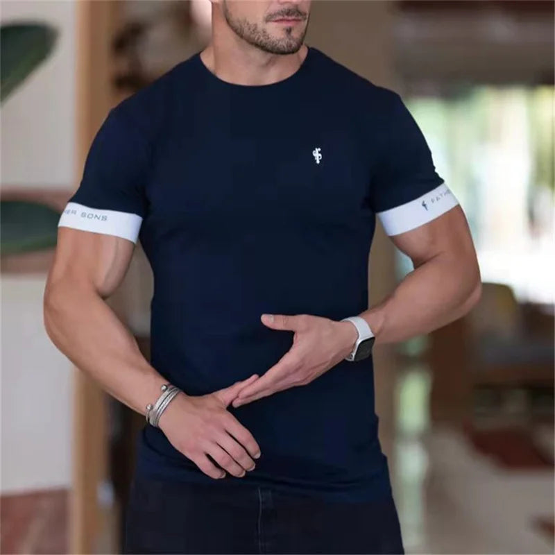 Camiseta * de ginástica slim fit manga curta masculina, camisa fitness masculina, camiseta de musculação, tops casuais, roupas de verão, 2024