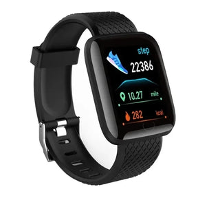 Relógio Inteligente Multifuncional para Homens e Mulheres, Smartwatch Esportivo com Controle de Música, Calorias de Passo, Relógio Despertador 116Plus, Message Remind, D13