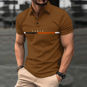 Camisa polo listrada masculina, botão de correspondência de cores francês, blusa esportiva, Amazon AliExpress, além-fronteiras, verão, 2022