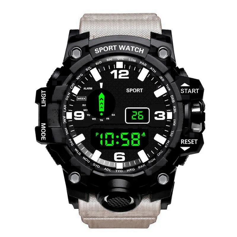 YIKAZE-LED Digital Sport Watch masculino, relógios eletrônicos, multifunções, militares, esportes, relógio, presentes para crianças, fitness