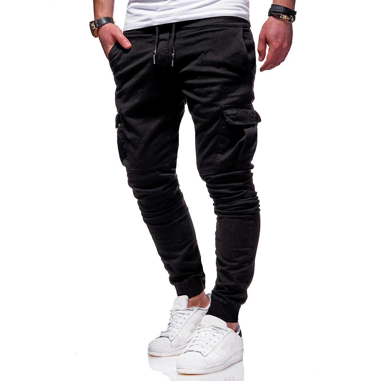 Men Casual Sports Pants Sweatpants Male Hip Hop Harem Pencil Pants Trousers Size S-3XL