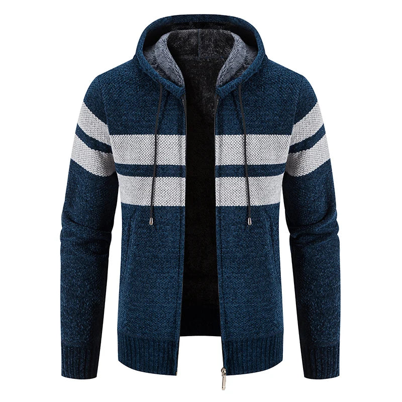 Men Hooded Cardigans Sweatercoats New Male Sweaters Jackets Winter Thicker Warm Sweaters Casual Cardigans Hoodies Cardigans 3XL