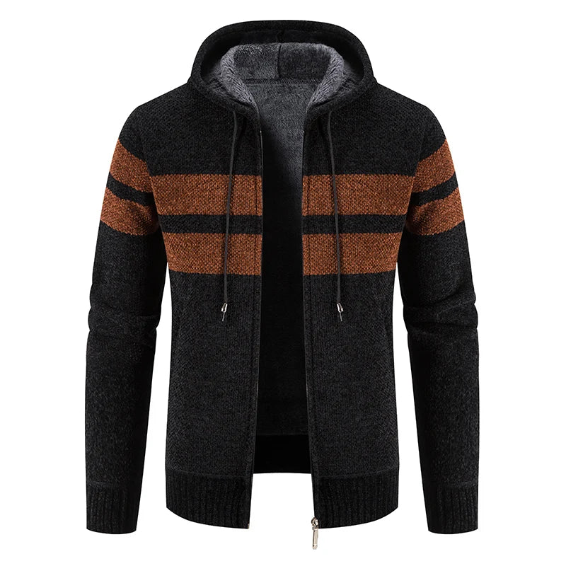 Men Hooded Cardigans Sweatercoats New Male Sweaters Jackets Winter Thicker Warm Sweaters Casual Cardigans Hoodies Cardigans 3XL