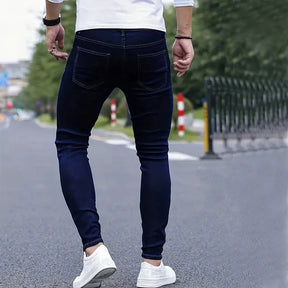 Calça * jeans slim fit masculina, streetwear hip hop.