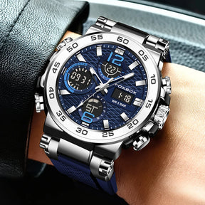 LIGE Military Watch Men Fashion Business Men's Quartz Wristwatches Casual Sport Waterproof Chronograph Relogios Masculino+BOX