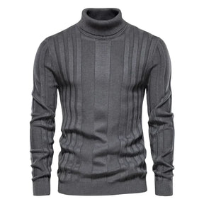 Winter Mens Turtleneck Sweater Casual Slim Fit Basic High Collar Knitted Pullover Male Elastic Warm Sweater Men Pullover