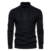 Winter Mens Turtleneck Sweater Casual Slim Fit Basic High Collar Knitted Pullover Male Elastic Warm Sweater Men Pullover