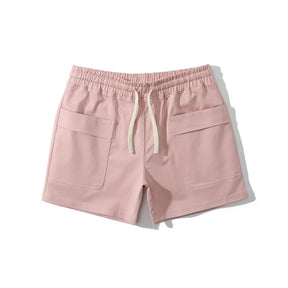 2023 Novo Verão 100% Algodão Shorts Sólidos Homens de Alta Qualidade Casual Sports GYM Cintura Elástica Homens Shorts 8 Cores Praia Shorts