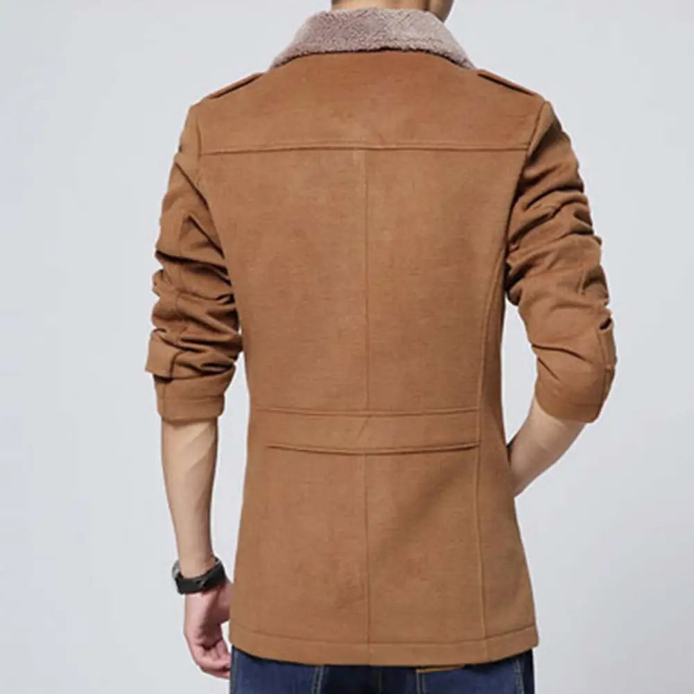 Men Jacket Soft Leisure Stand-up Collar Jacket 3 Colors Coat  Men Stylish Windproof Jacket for Outdoor