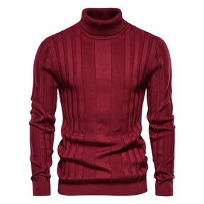 Winter Mens Turtleneck Sweater Casual Slim Fit Basic High Collar Knitted Pullover Male Elastic Warm Sweater Men Pullover