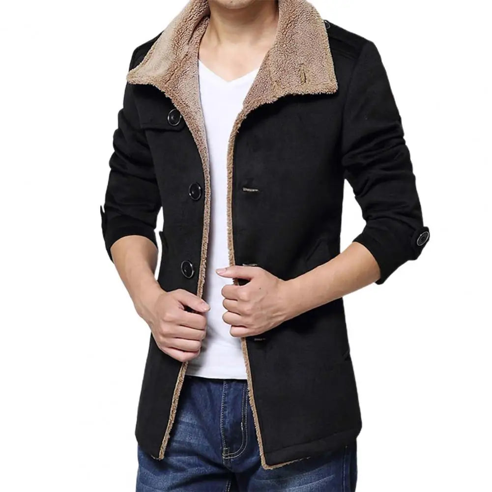 Men Jacket Soft Leisure Stand-up Collar Jacket 3 Colors Coat  Men Stylish Windproof Jacket for Outdoor