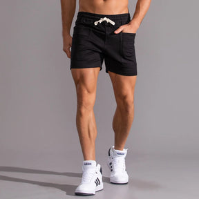 2023 Novo Verão 100% Algodão Shorts Sólidos Homens de Alta Qualidade Casual Sports GYM Cintura Elástica Homens Shorts 8 Cores Praia Shorts