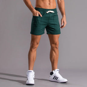 2023 Novo Verão 100% Algodão Shorts Sólidos Homens de Alta Qualidade Casual Sports GYM Cintura Elástica Homens Shorts 8 Cores Praia Shorts