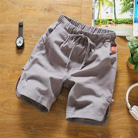 Short * mascullino de linho com algodão.