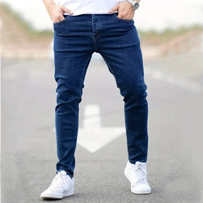 Calça * jeans slim fit masculina, streetwear hip hop.