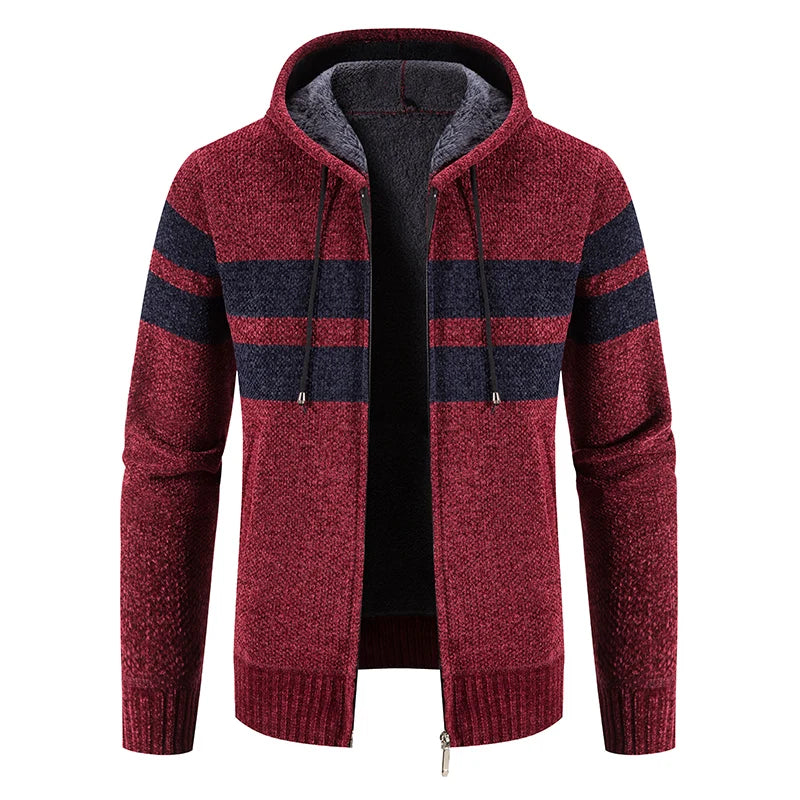 Men Hooded Cardigans Sweatercoats New Male Sweaters Jackets Winter Thicker Warm Sweaters Casual Cardigans Hoodies Cardigans 3XL