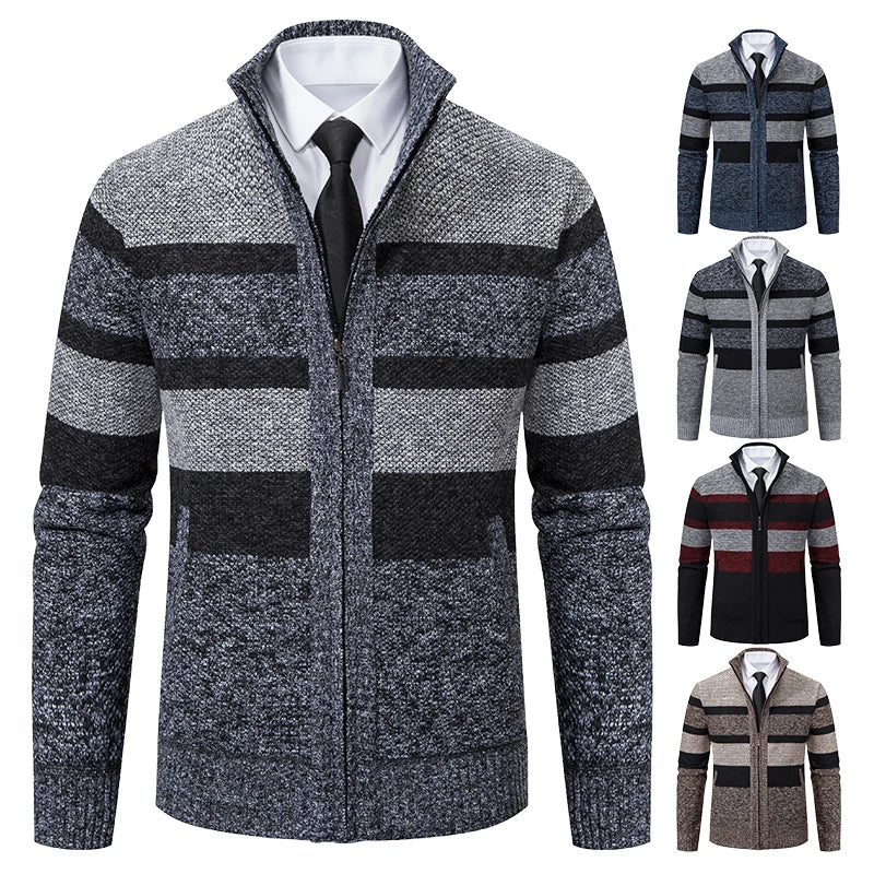 Winter Cardigan Sweater Men's Clothing 2023 Spring Autumn New Koreab Trend Stand Collar Casual Sweatercoat Hombre Jumpers