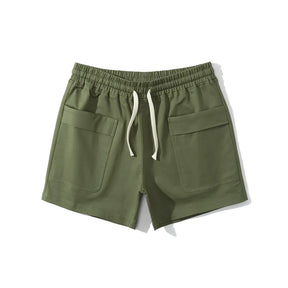 2023 Novo Verão 100% Algodão Shorts Sólidos Homens de Alta Qualidade Casual Sports GYM Cintura Elástica Homens Shorts 8 Cores Praia Shorts