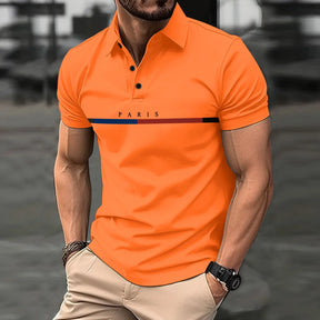 Camisa polo listrada masculina, botão de correspondência de cores francês, blusa esportiva, Amazon AliExpress, além-fronteiras, verão, 2022