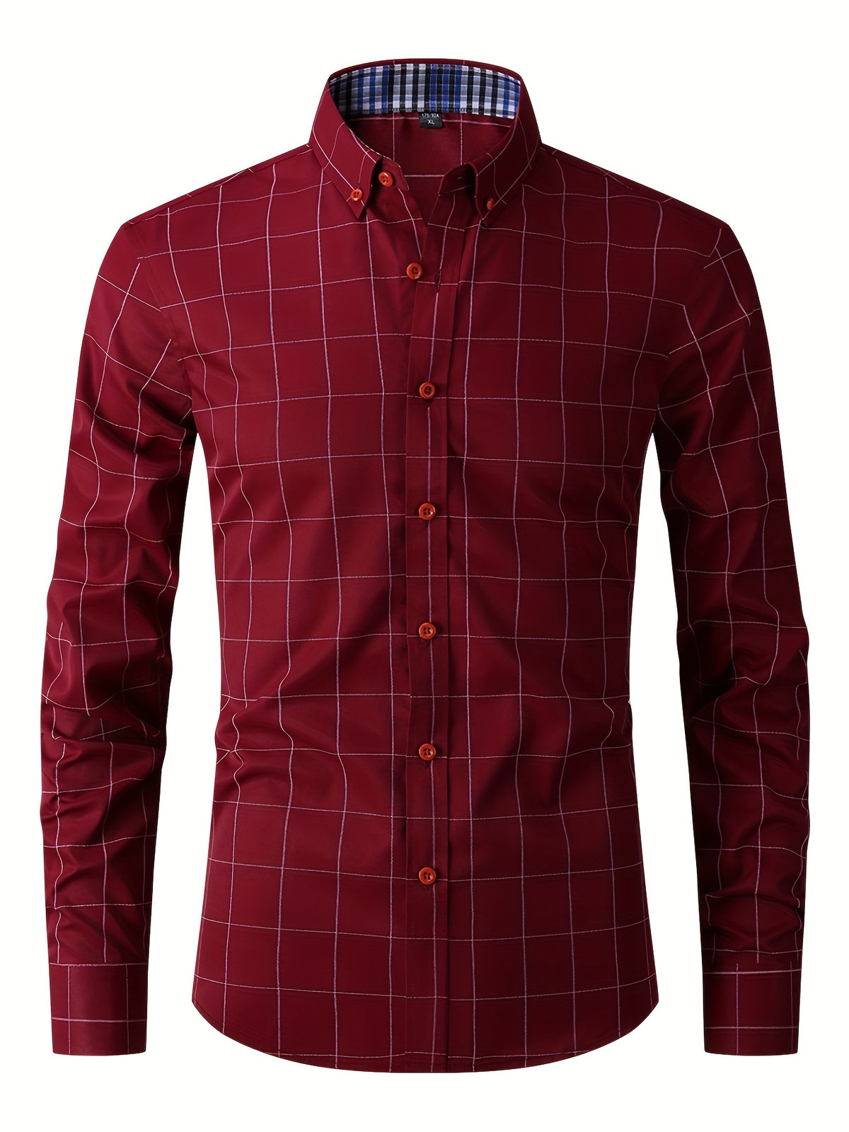 Camisa * xadrez formal masculina, roupas masculinas para ocasiões de negócios na primavera e outono, tops masculinos para festival de cerveja