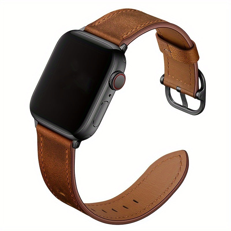 Pulseira De Couro Genuíno Retro De Vaca Para IWatch 6/7/8/SE (Apenas Pulseira)