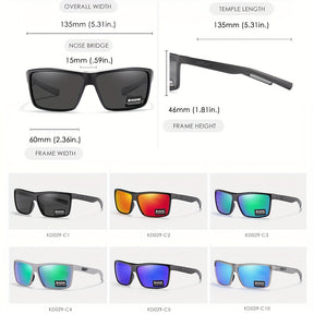 Óculos de sol polarizados para homens KDEAM, lentes fotocrômicas com proteção UV, para caminhadas, pesca e direção, design de borracha antiderrapante, cores variadas disponíveis