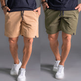 Kit 2 Bermuda Shorts de Moleton Masculina Com Amarração e Elástico Academia Treino/Casual.