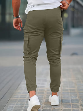 Calça cargo jogger masculina, sólida e colorida, respirável e resistente para atividades ao ar livre como presente