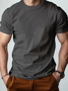 Camiseta * masculina lisa, camiseta casual de moda, camiseta de gola redonda de manga curta estilo streetwear