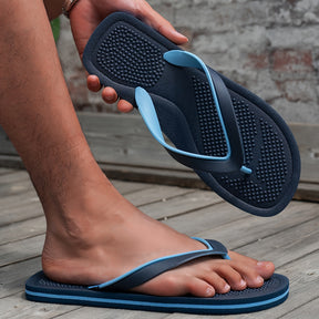 Chinelo masculino de cor sólida e leve, confortável, antiderrapante, durável, com sola de borracha para homens, ideal para atividades ao ar livre.