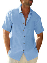 Camisa * masculina de tamanho grande, sólida, moda casual de manga curta para o verão, estilo descolado