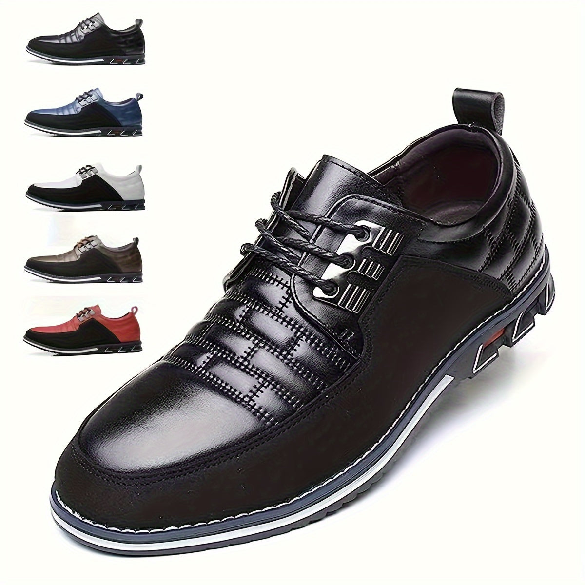 Sapatos Estilosos Para Homens Plus Size, Com Bloco De Cores, Confortáveis E Antiderrapantes, Para Atividades Ao Ar Livre.