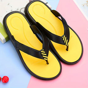 Chinelo masculino estiloso de rua com bloco de cores, confortável, antiderrapante e durável para homens, ideal para atividades ao ar livre