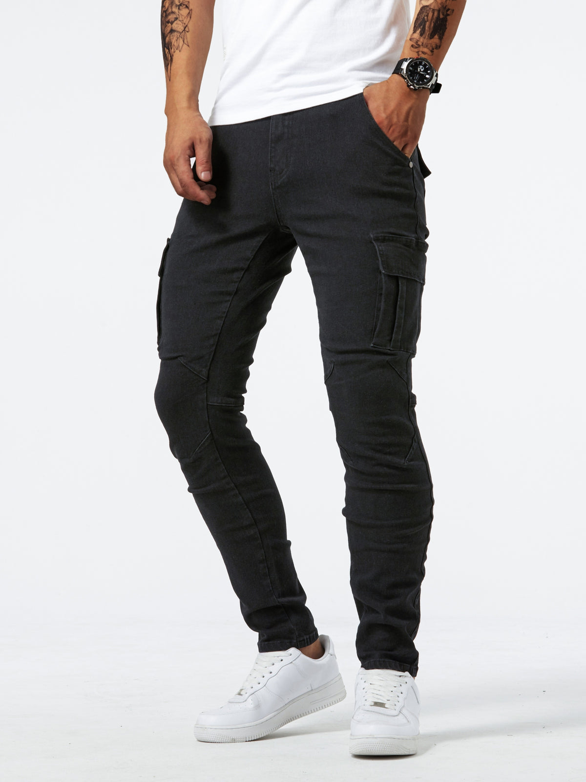 Calças * jeans cargo slim fit